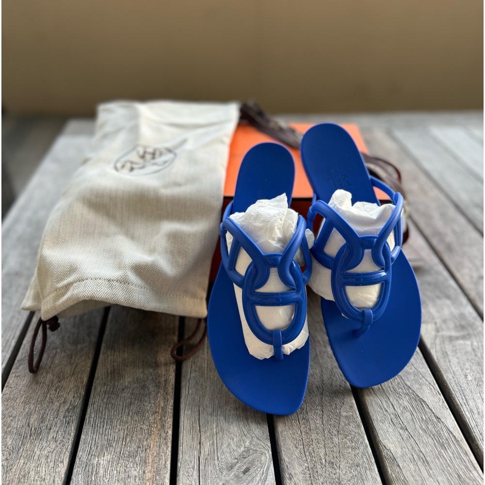 Hermes Vibrant Blue Sandals for Women